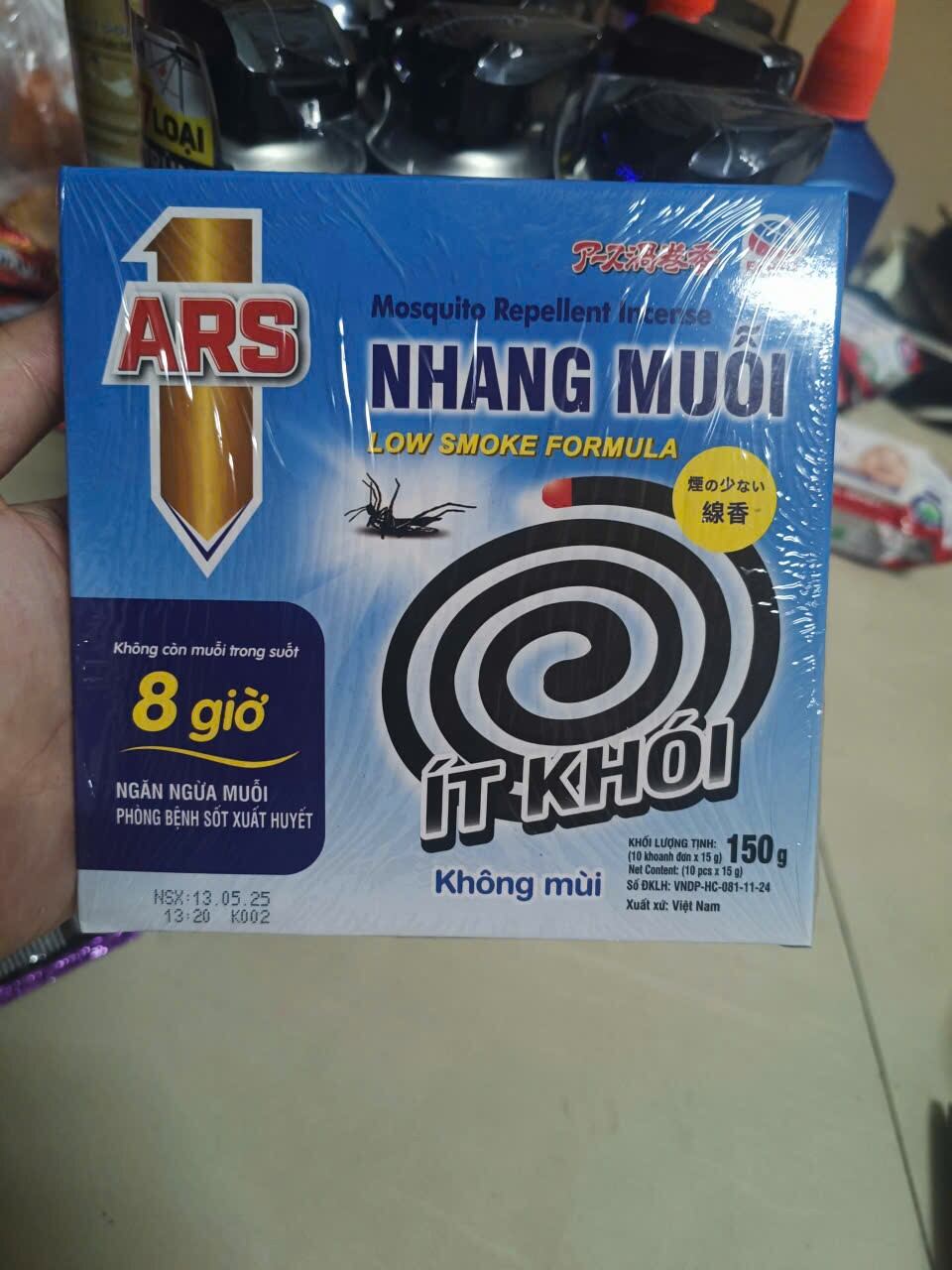 Combo 12 Hộp Giá Sốc Nhang Muỗi ARS Không mùi ít khói kéo dài đến 8 giờ ngăn ngừa muỗi phòng bệnh sốt xuất huyết.