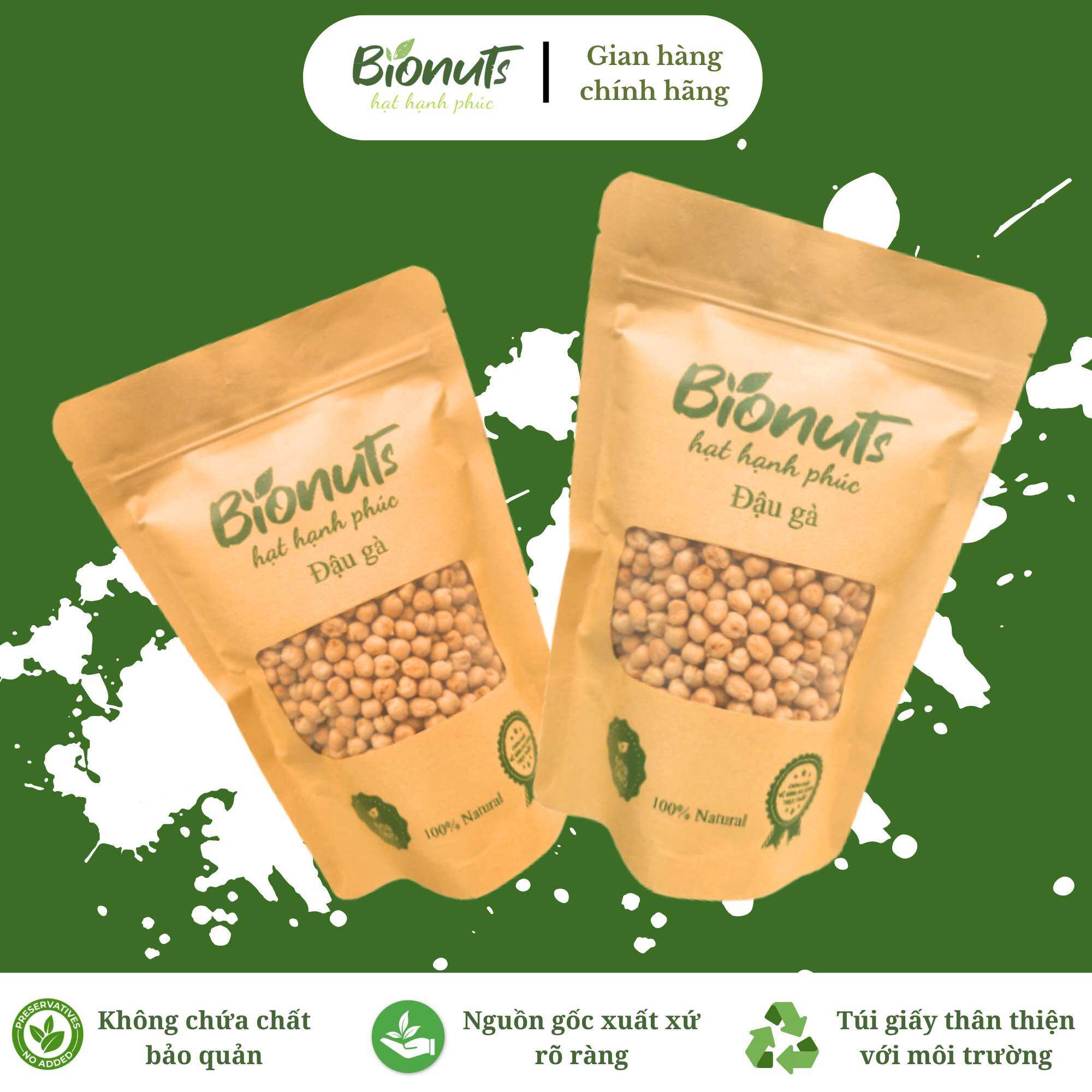Combo 2 túi đậu gà trắng Bionuts 500g