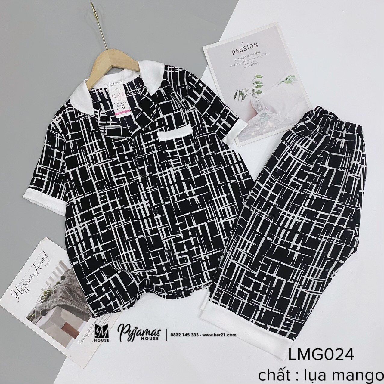 Bộ ngủ lụa satin lửng mặc nhà, bộ mặc nhà lụa satin mềm mát