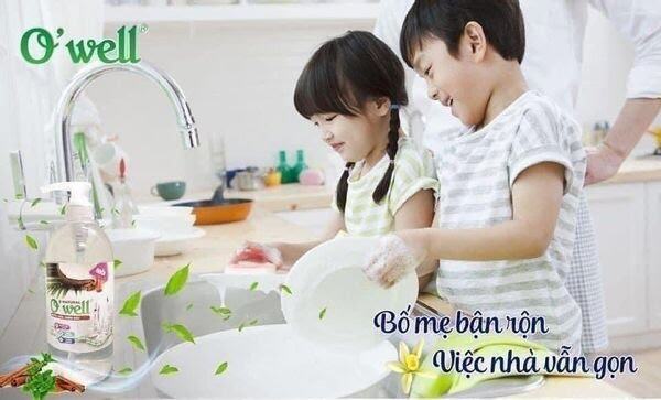 nước rửa bát hữu cơ o'well, nước rửa bát organic