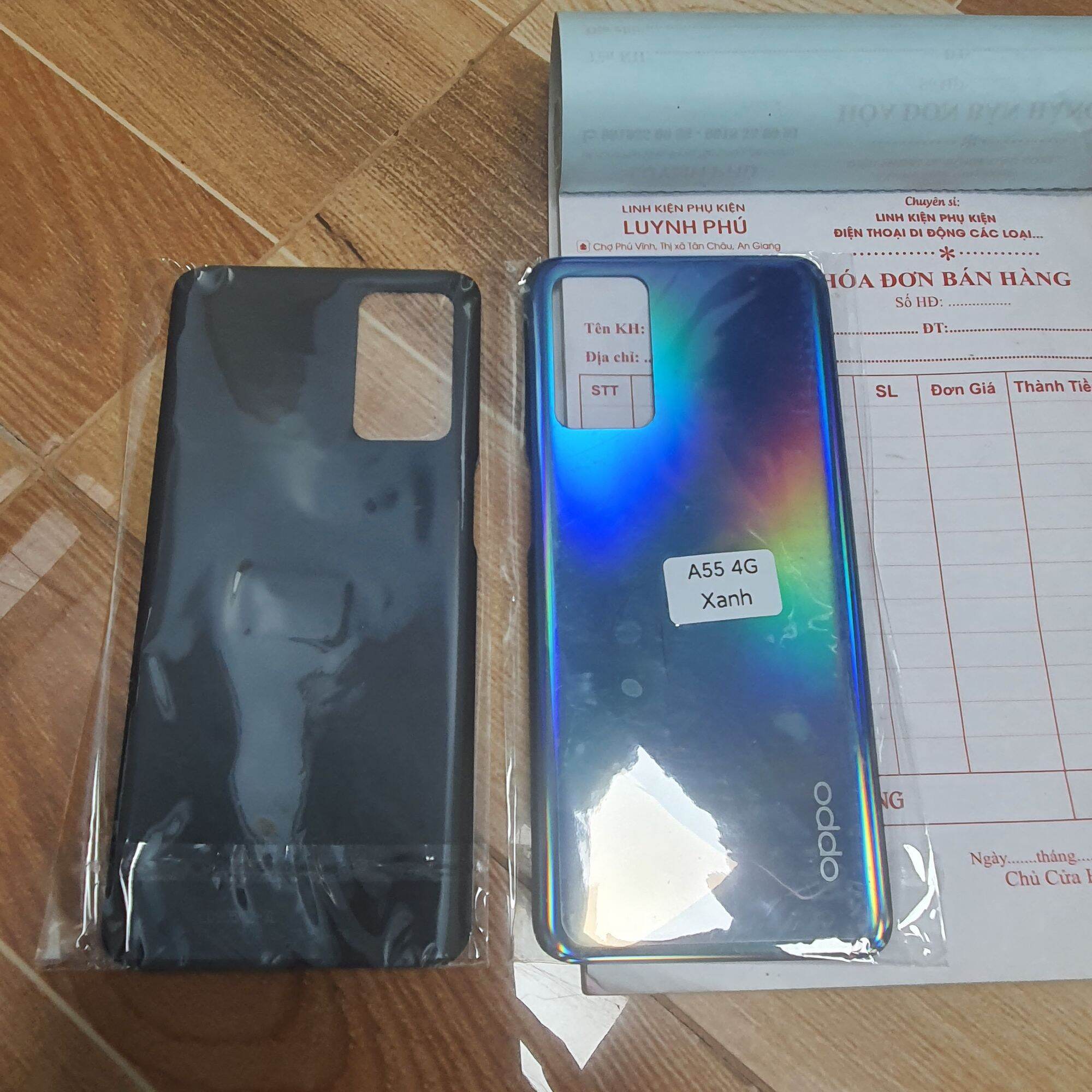 Nắp lưng Oppo A55 4G,cụm kính camera bao test