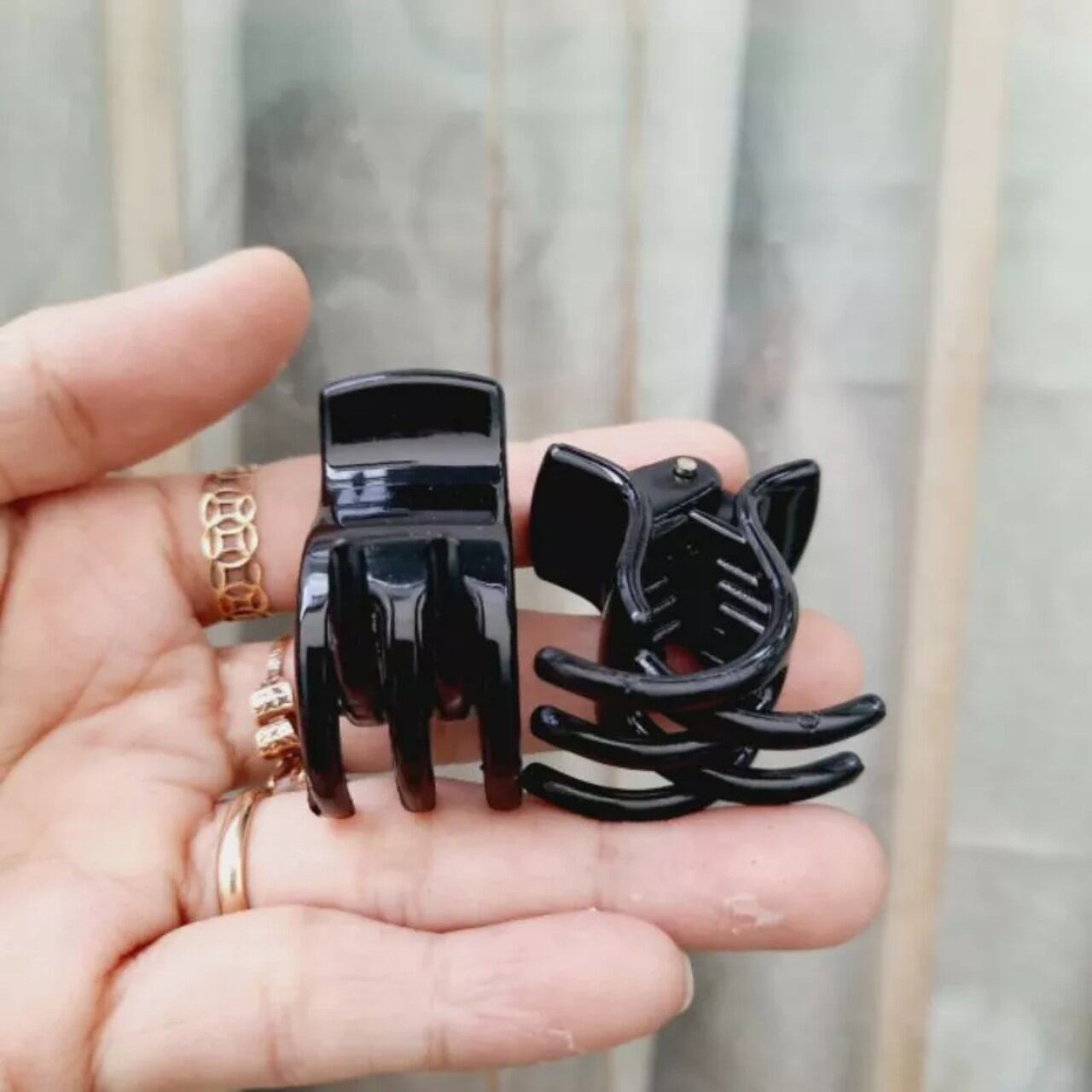 Combo 6 Kẹp tóc 5 răng nhí 3cm mã 33(đen bóng/đen nhám)