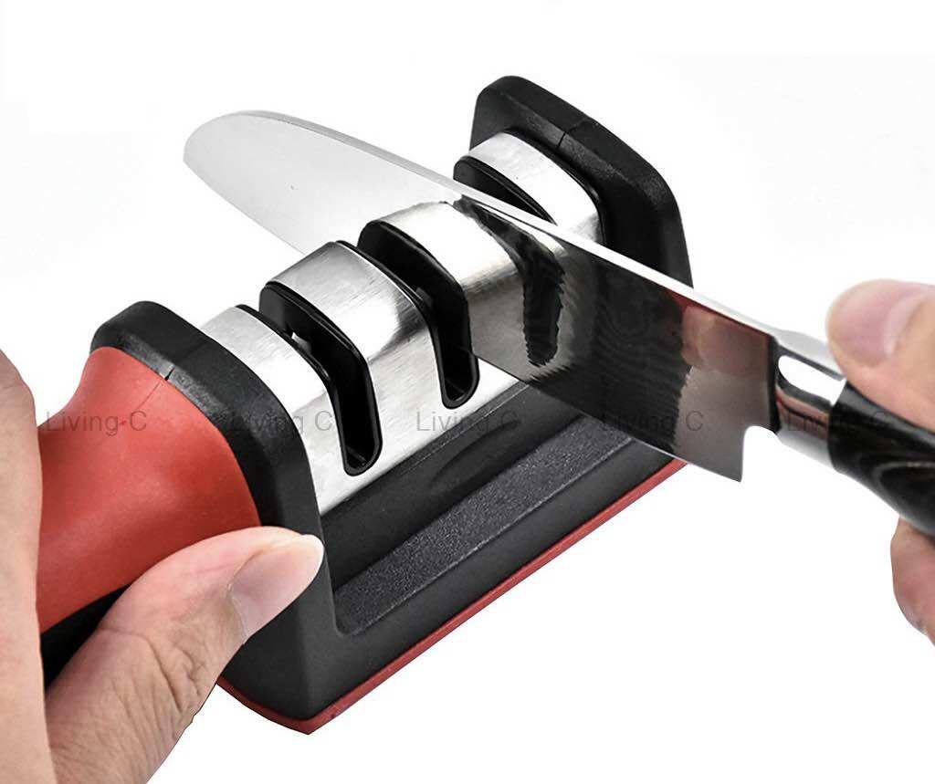 Dụng cụ mài dao kéo 3 khe 3 cấp độ, mài dao nhanh bén siêu tiện lợi