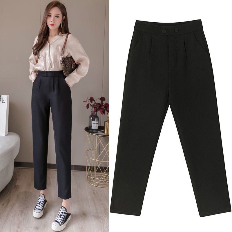 Quần Baggy Cạp Cao 2 khuy ngang