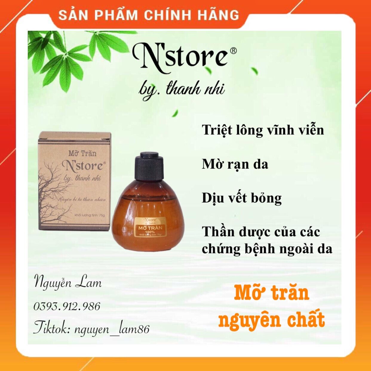 (Giảm Giá 3 Ngày) Mỡ Trăn Nguyên Chất