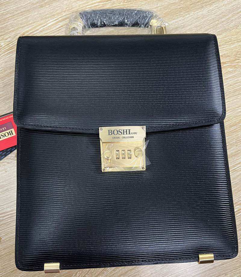 Cặp Da Đứng Khóa Số San Leather 68008