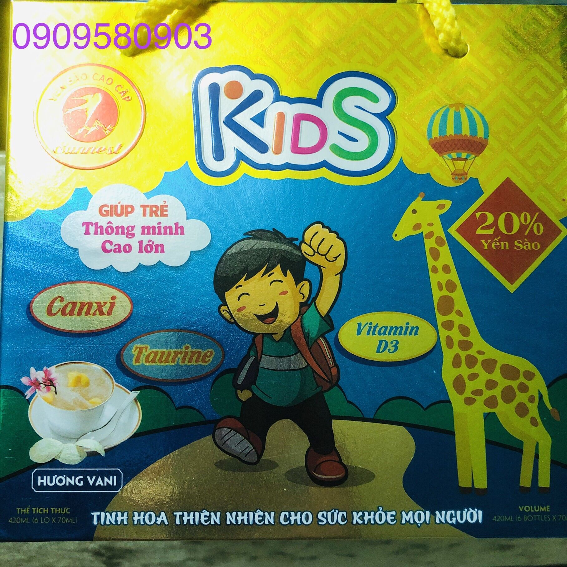 ❤Nước yến sào cao cấp Sunnest KidsPlus 20% Yến sào⭐️