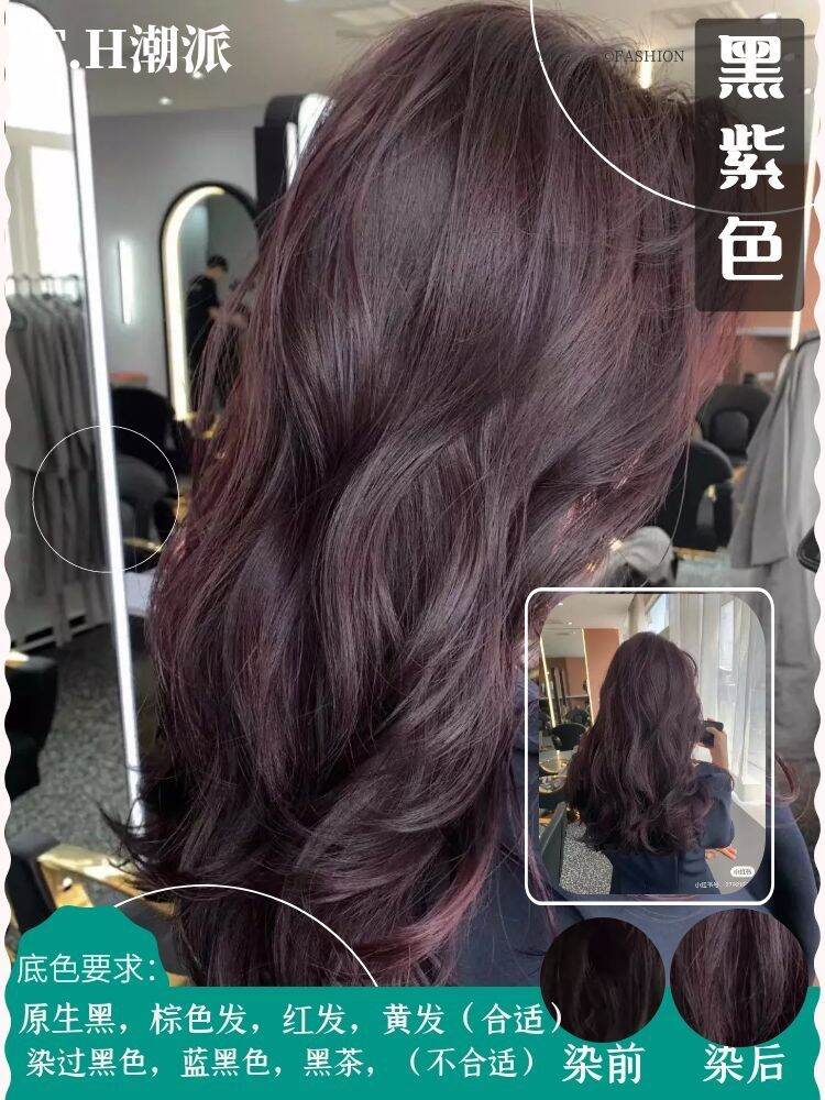 Thuốc Nhuộm Tóc Màu Xám Trà Đen 2021 Màu Thịnh Hành Tôn Da Lanh Màu Trắng Màu Nâu Nâu Màu Trà Sữa Màu Xanh Sương Mù Màu Cam Nhuộm Tóc Nữ