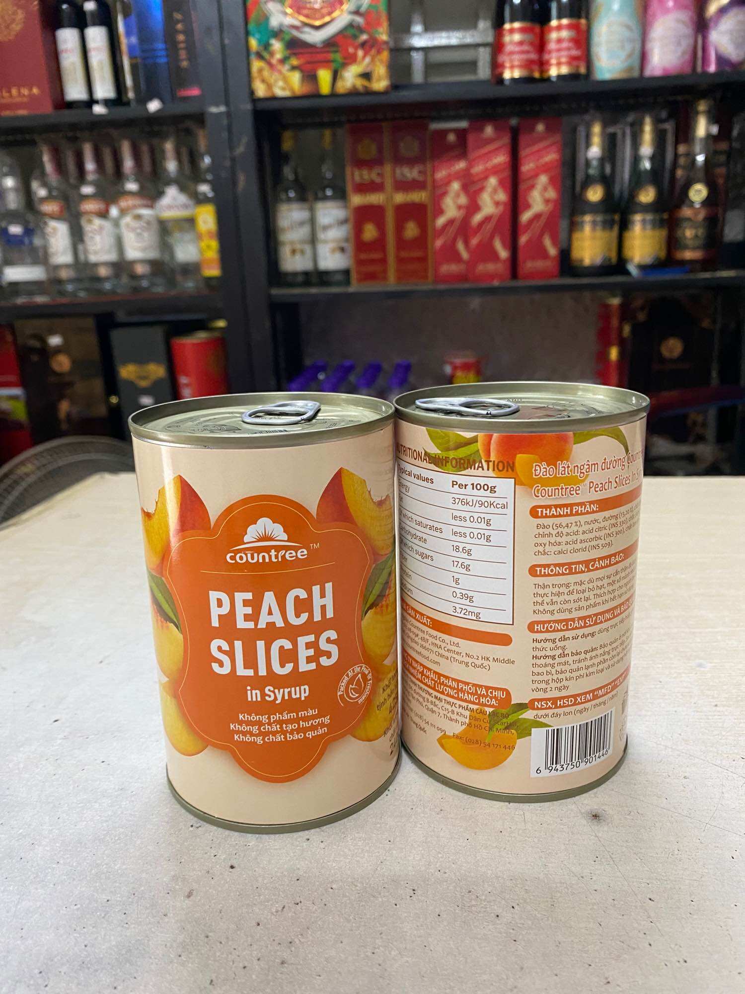 Đào Lát Ngâm Đường COUNTREE Peach Slices 425g