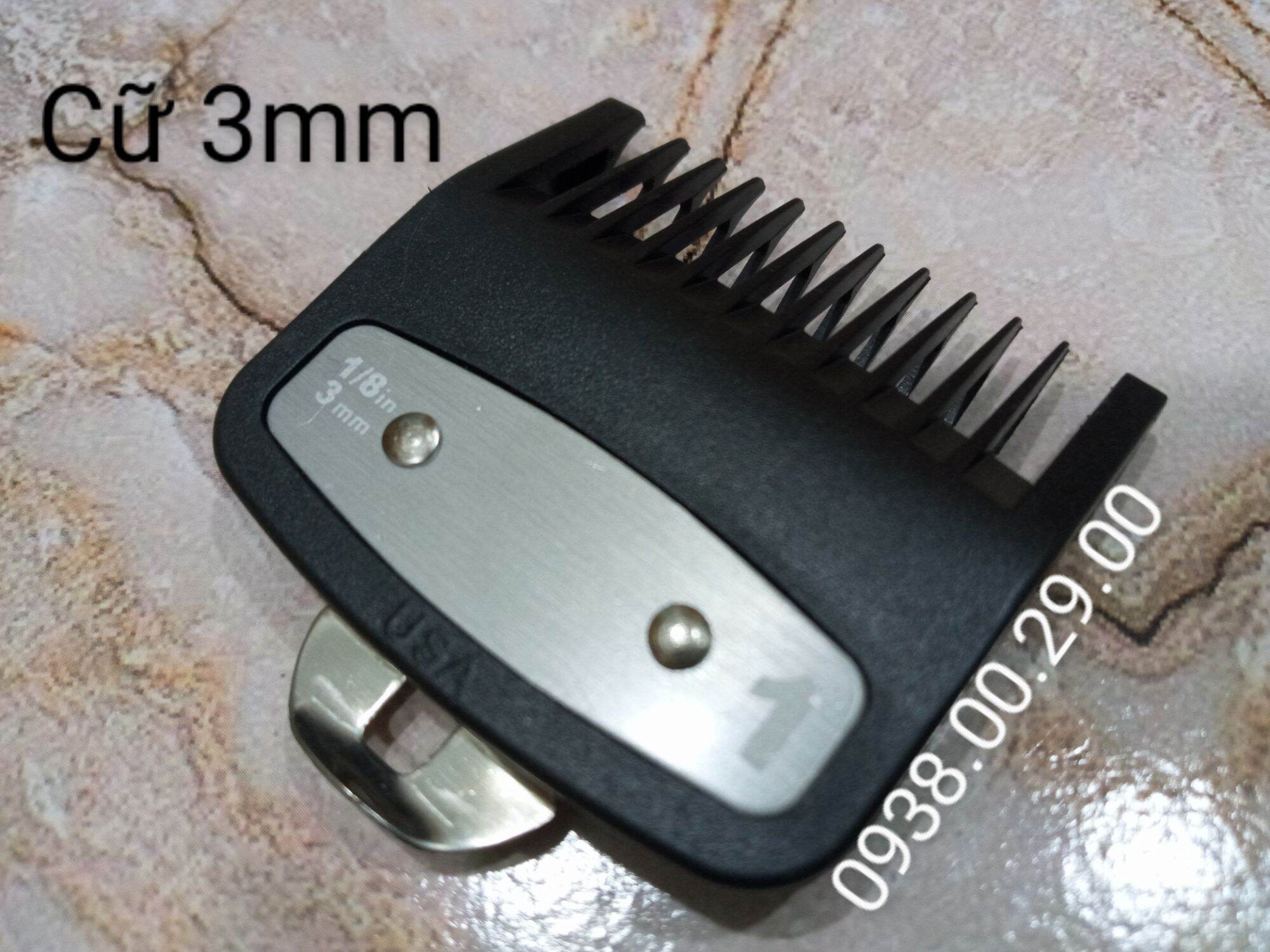 Cữ Thép USA 1.5mm và 3mm Loại Tốt, Bộ 2 Cữ Thép Cho Tông Đơ Wahl, Kemei, Surker. (Ảnh thật). 