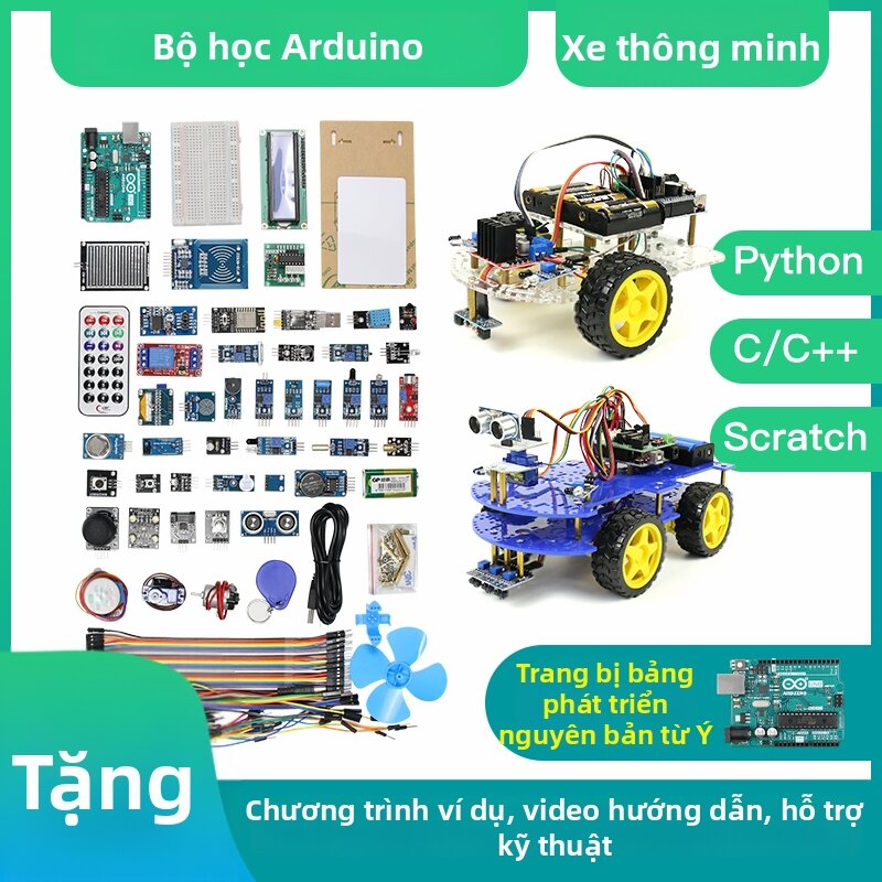 CHUANGLEBO | Beginner Scratch Arduino Compatible Smart Car Robot Kit Giá 1,869,000 Đồng*Miễn phí vận chuyển