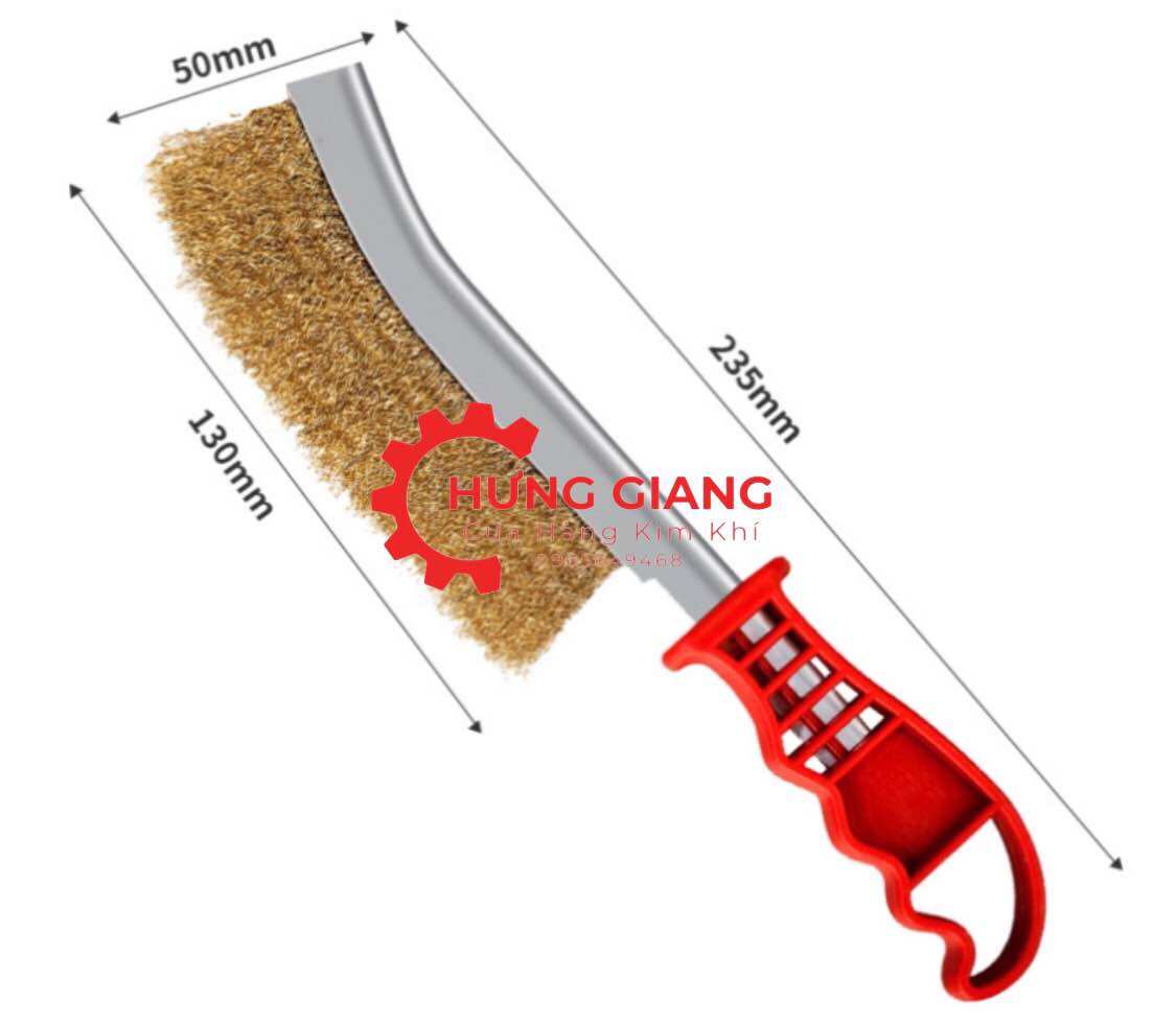 Chổi đánh rỉ sắt, bàn chải đánh rỉ sắt chuôi đỏ dễ sử dụng