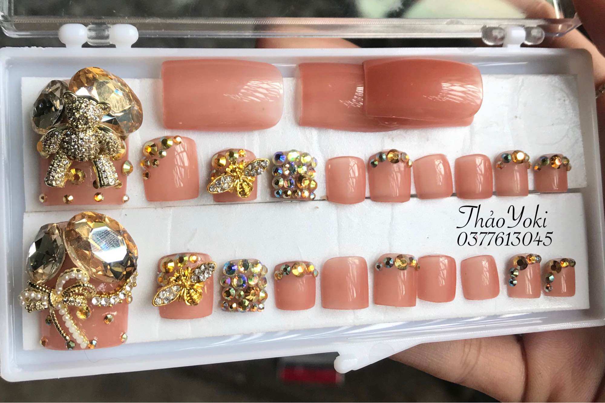 Móng chân thiết kế Nailbox cao cấp bộ 24móng