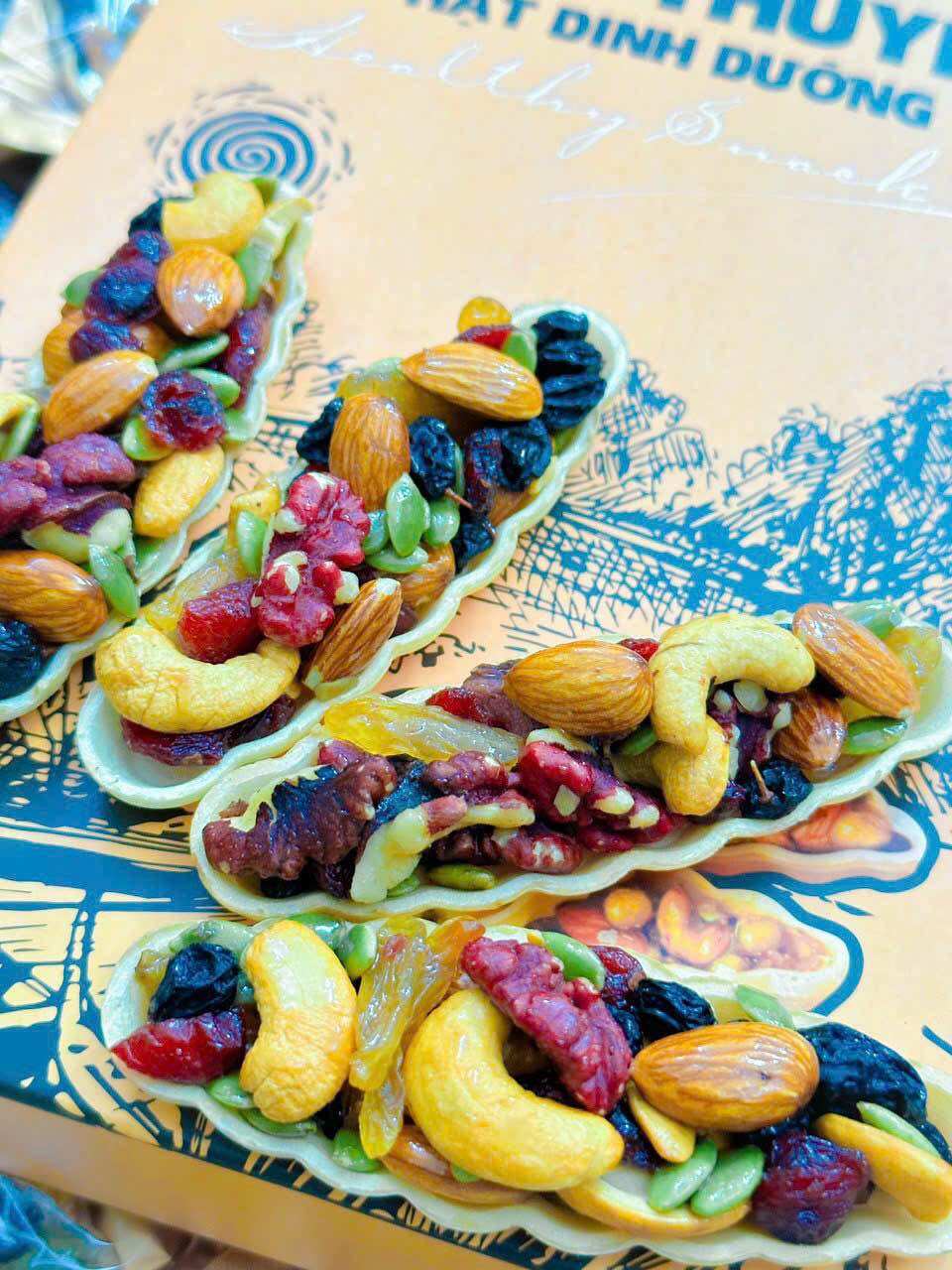 [HỘP 500g] BÁNH THUYỀN MIX HẠT DINH DƯỠNG SIÊU HẠT