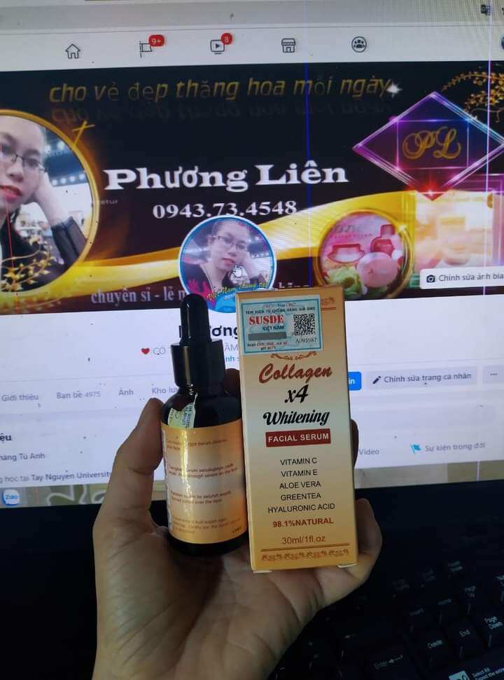 Serum Collagen plus vit e dưỡng trắng se khit lỗ chân lông