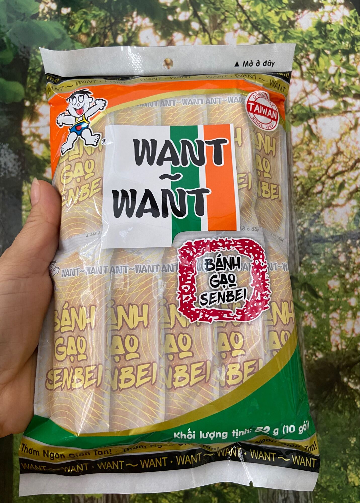 Bánh Gạo Want Want Senbei 52g Vị Nước Tương Kiểu Nhật 10 bánh