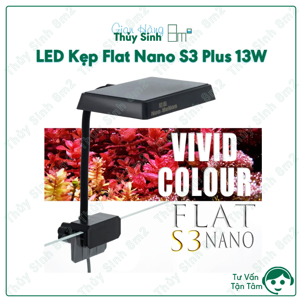  Đèn Flat Nano S3 Plus 13W và S3 PRO Đèn LED Neo Helios Đèn S3 Thủy Sinh| 8m2 