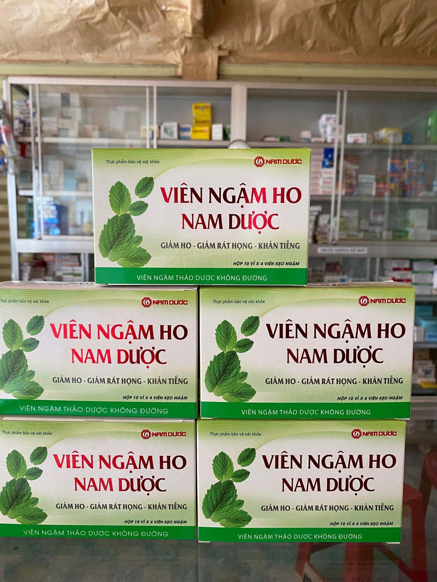 Kẹo ngậm ho nam dược  hộp 10 vỉ. Kẹo ngậm không đường