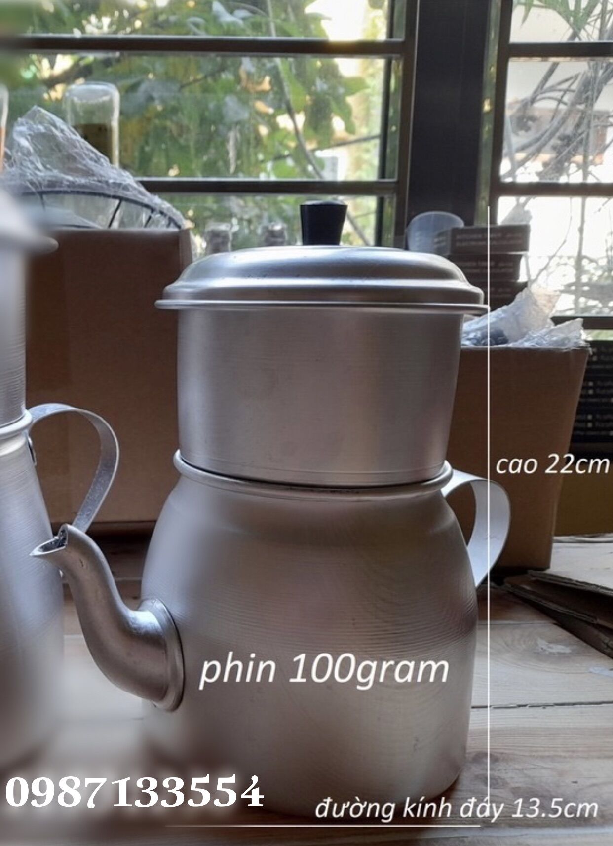 Phin cafe nhôm cỡ lớn phin pha 100gram