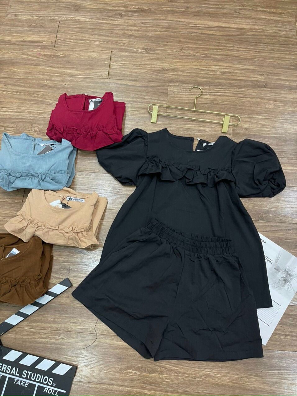 (SHOP BIGSIZE nữ 50kg đến 90kg) SET PEPLUM VIỀN BÈO