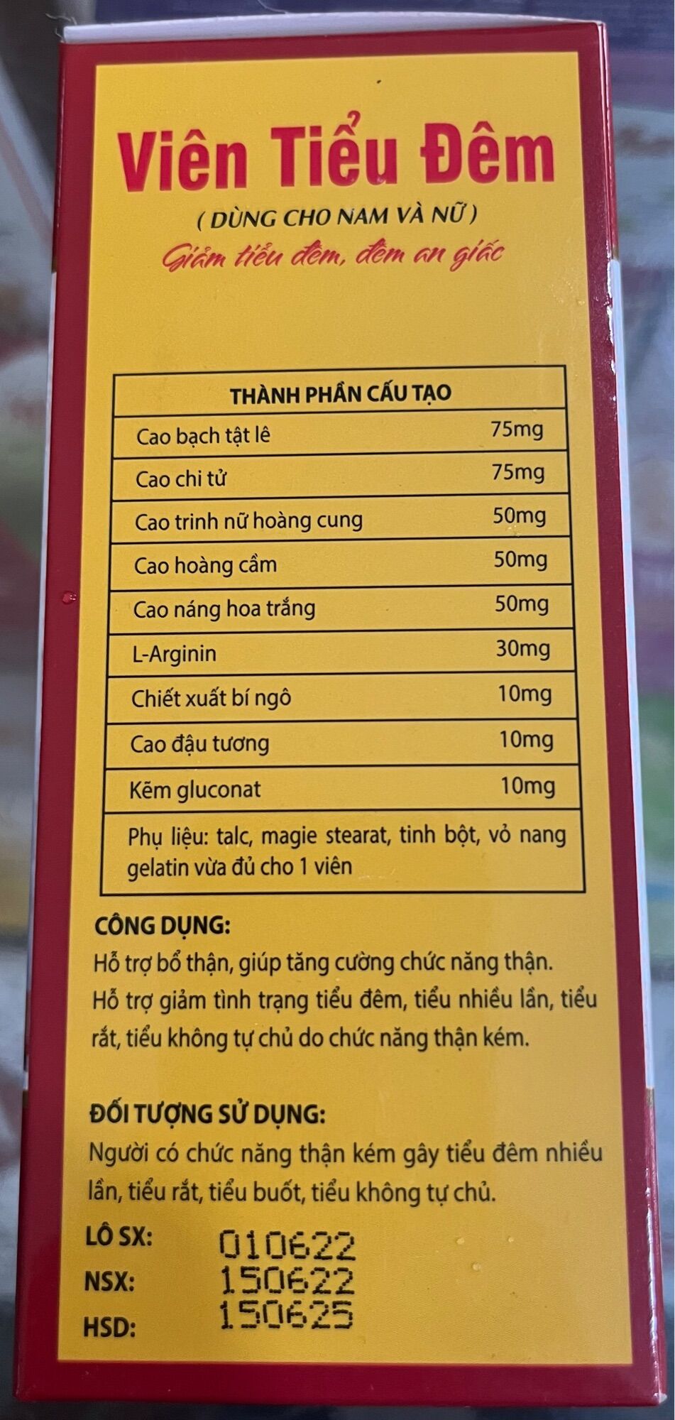 VIÊN TIỂU ĐÊM Giảm Tiểu Đêm Tiểu Nhiều Lần