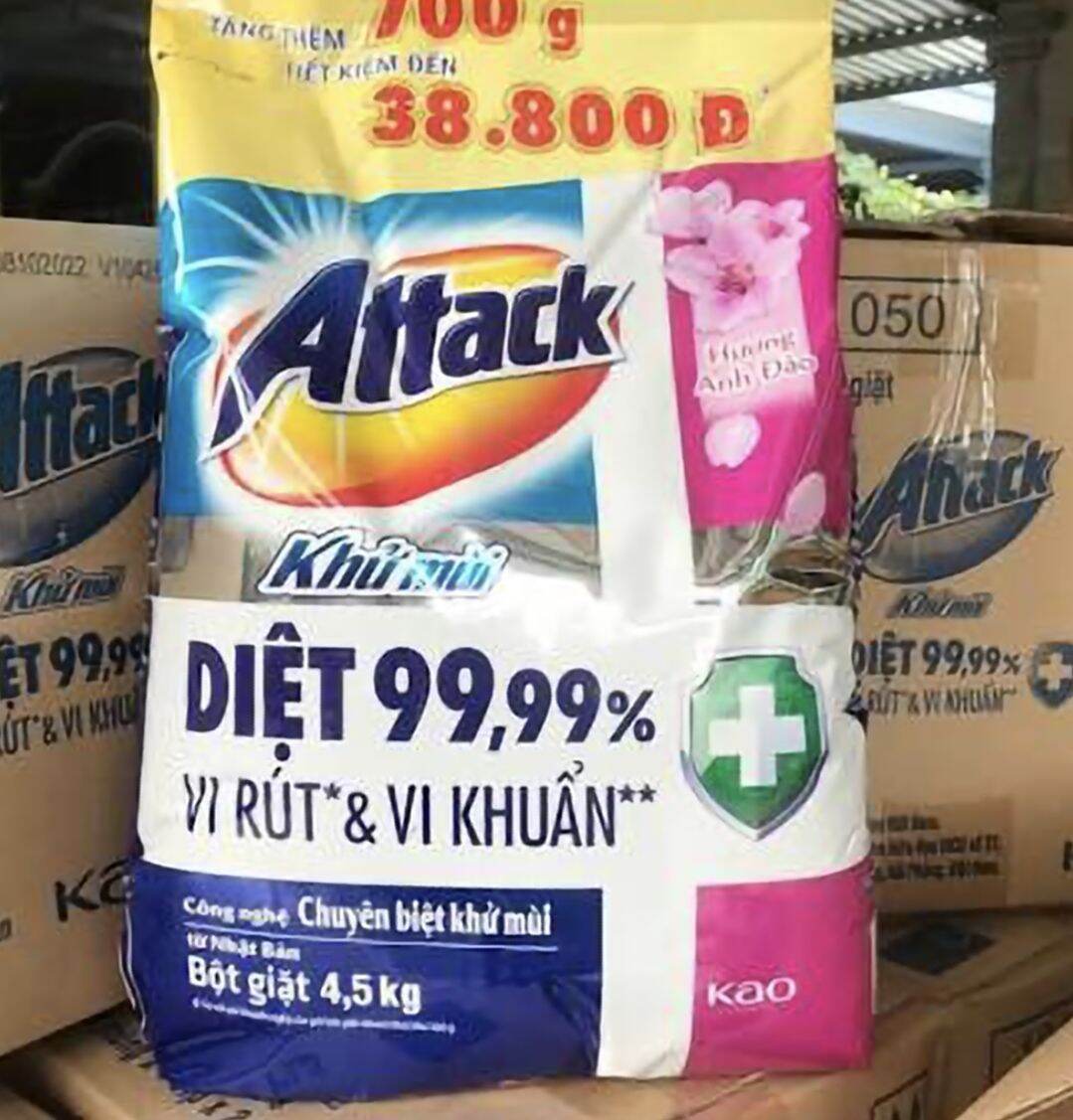 Bột giặt Attack hương hoa Anh Đào 4,5kg