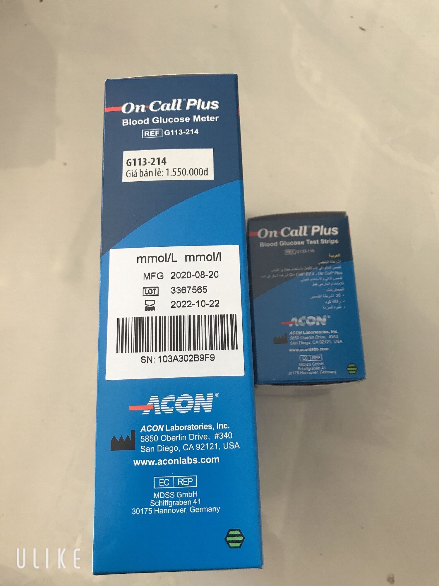 Trọn bộ máy đo đường huyết on call plus