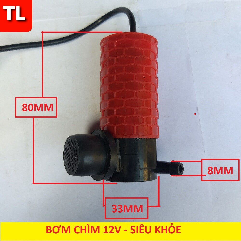 máy bơm nước chìm mini 12v - Dùng điện 22V (bơm nước cắt rãnh tường)
