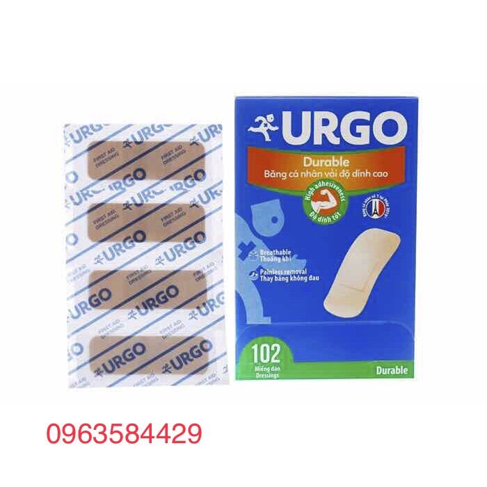 Băng dính cá nhân urgo 102 miếng