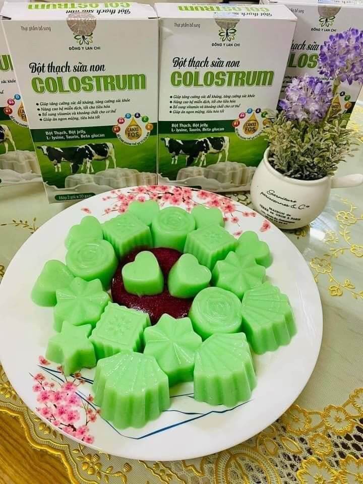 Bột thạch sữa non Lan Chi ( 1hộp 100g 2 gói) ( Bột rau cáu) : tôtt hệ tiê u hó a