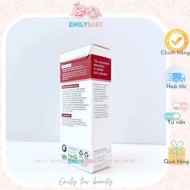 Sắt xịt Better You Iron Oral Spray cho bé 1 tuổi+