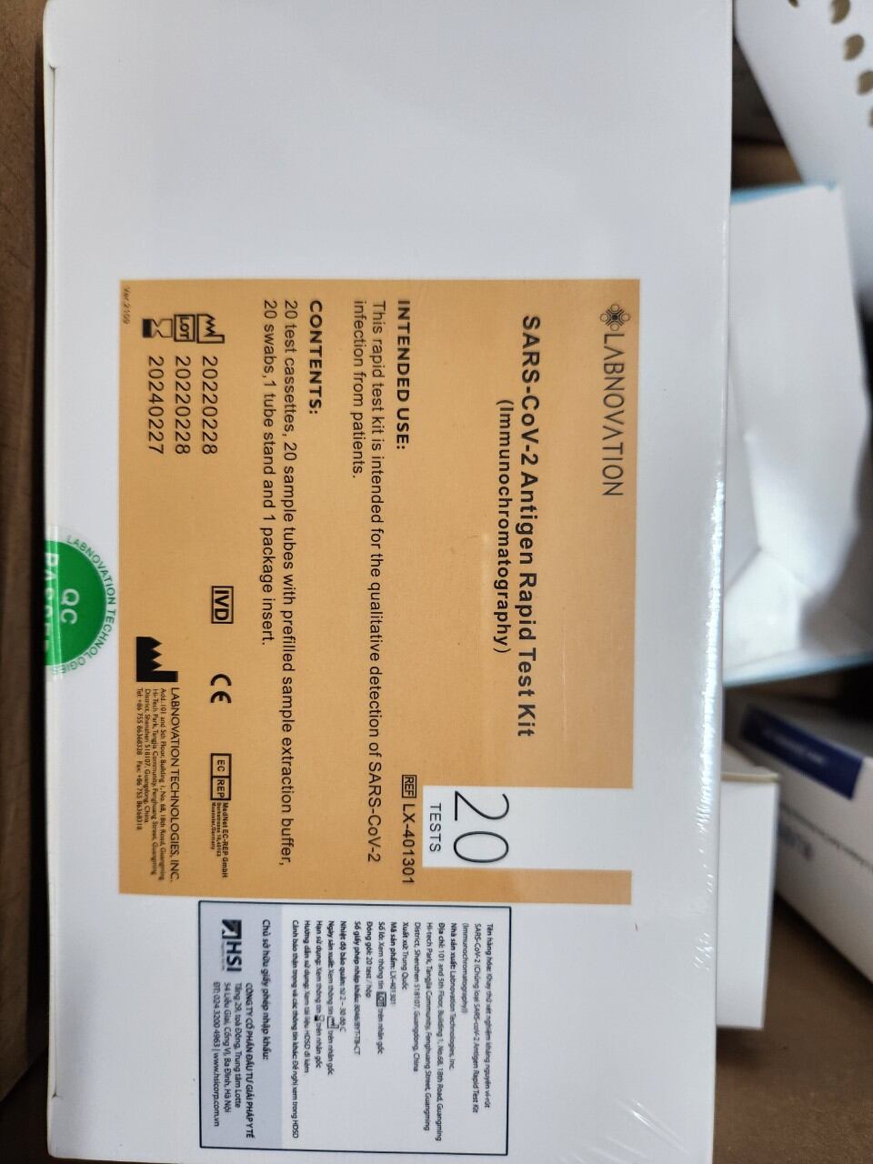 1 hộp test labnovation 20 que