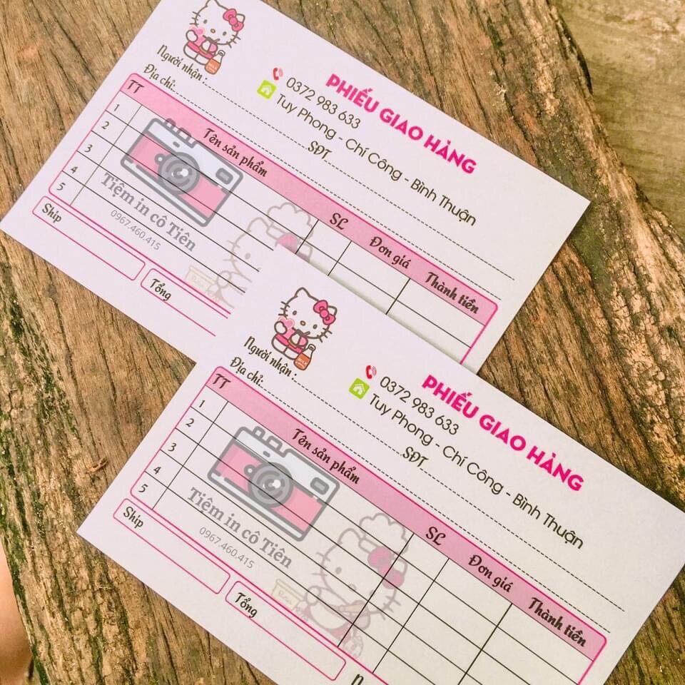 PHIẾU GIAO HÀNG - HOÁ ĐƠN THIẾT KẾ THEO YÊU CẦU