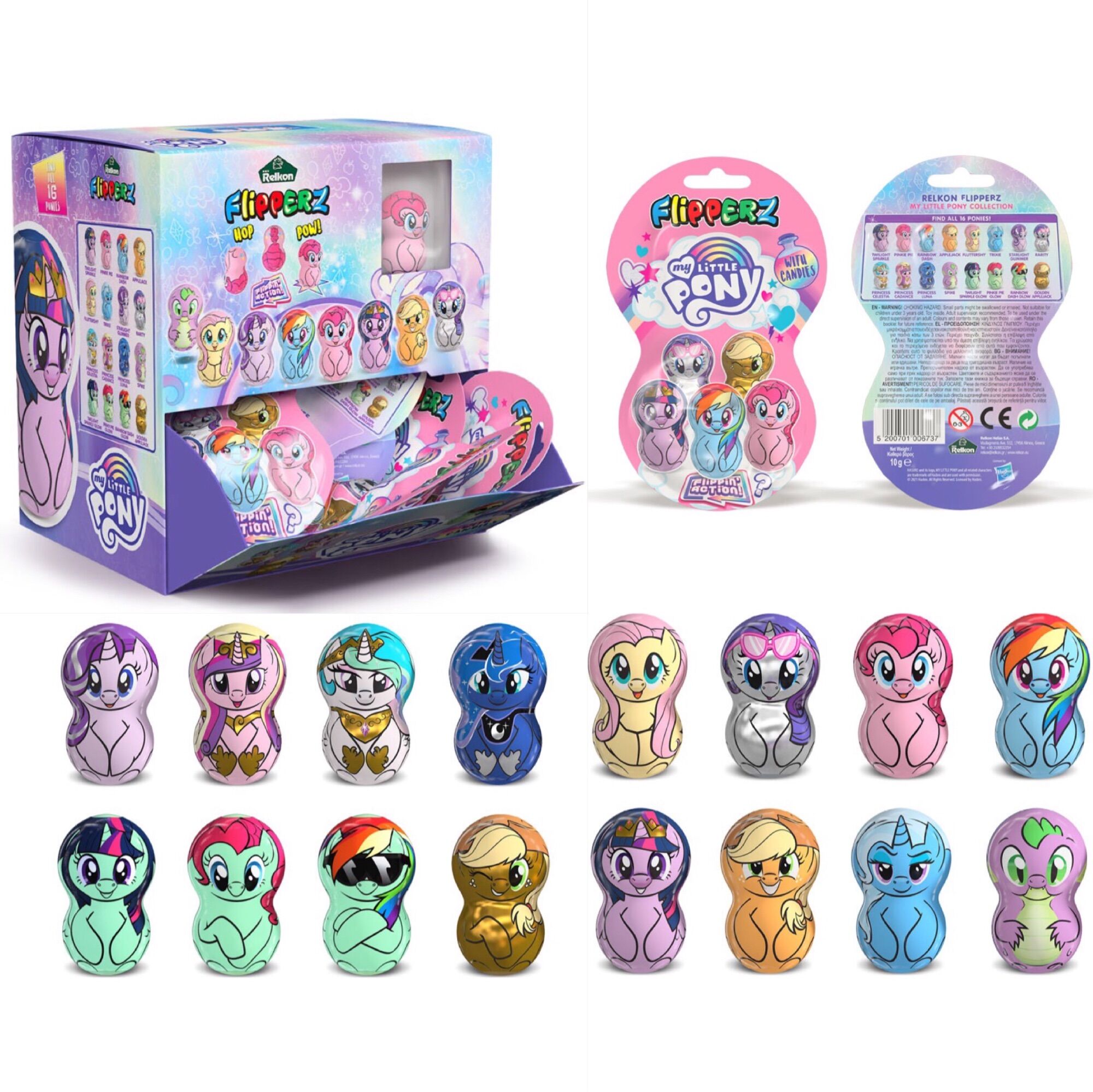 Kẹo Đồ Chơi Lật Đật Hello Kitty Pony Flipperz