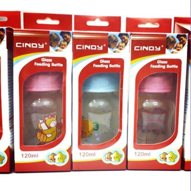 Bình sữa thủy tinh Cindy 120ml