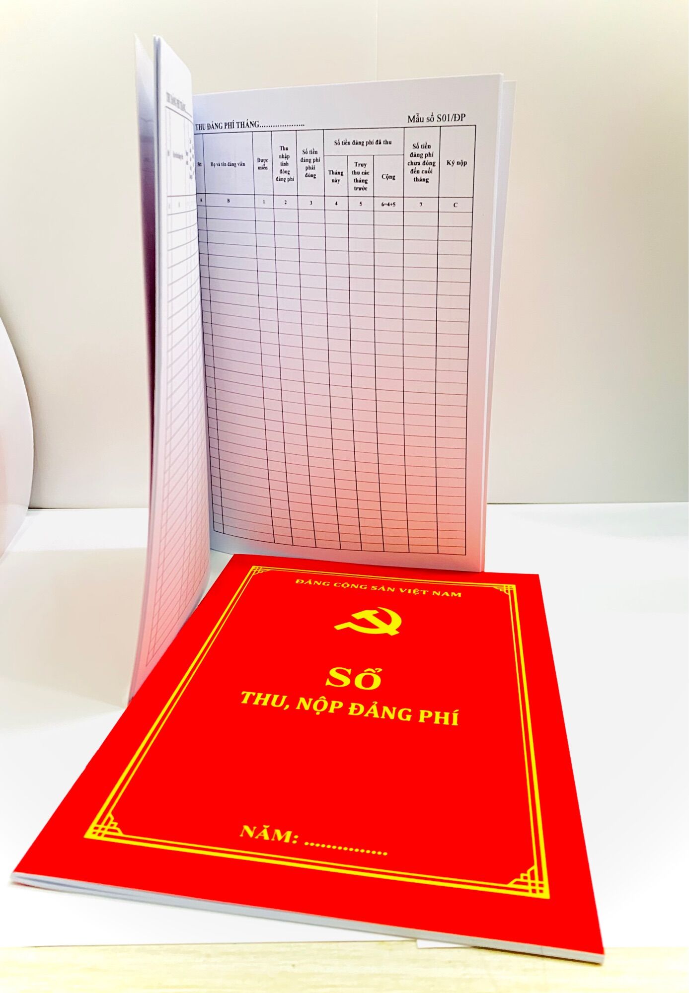 Sổ Thu, Nộp Đảng Phí (S01/ĐP)