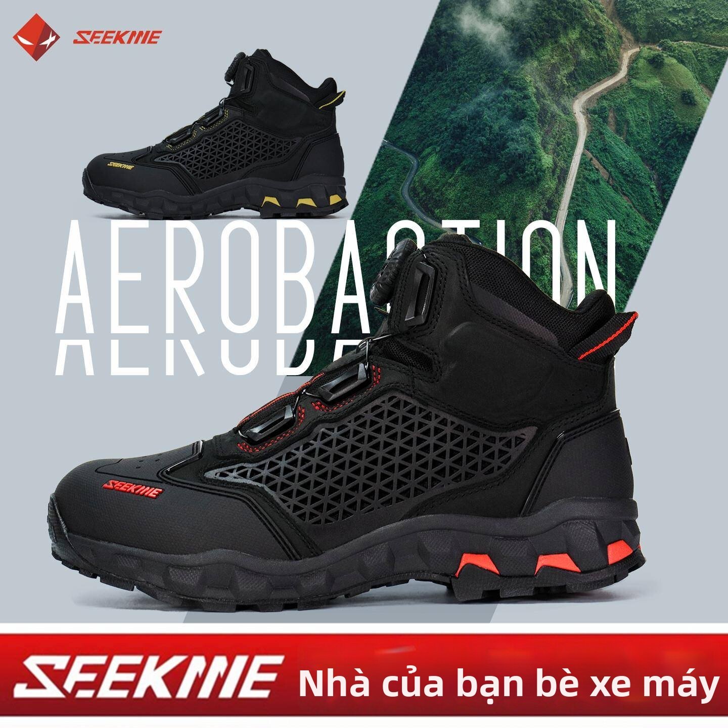 Breathable Protective Motorcycle Riding Shoes Giá 9,521,000 Đồng*Miễn phí vận chuyển