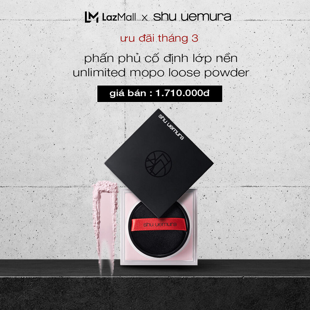 phấn phủ shu uemura unlimited mopo loose powder 15g mỏng nhẹ tự nhiên giúp hiệu chỉnh màu và cố định lớp nền