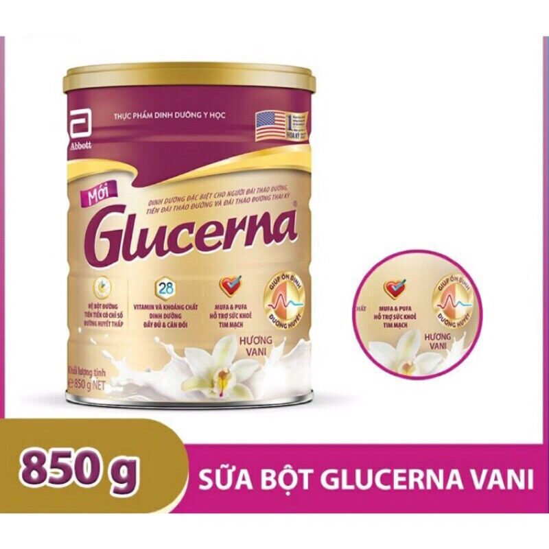 Sữa bột Abbott Glucerna Vani 850g cho người tiểu đường