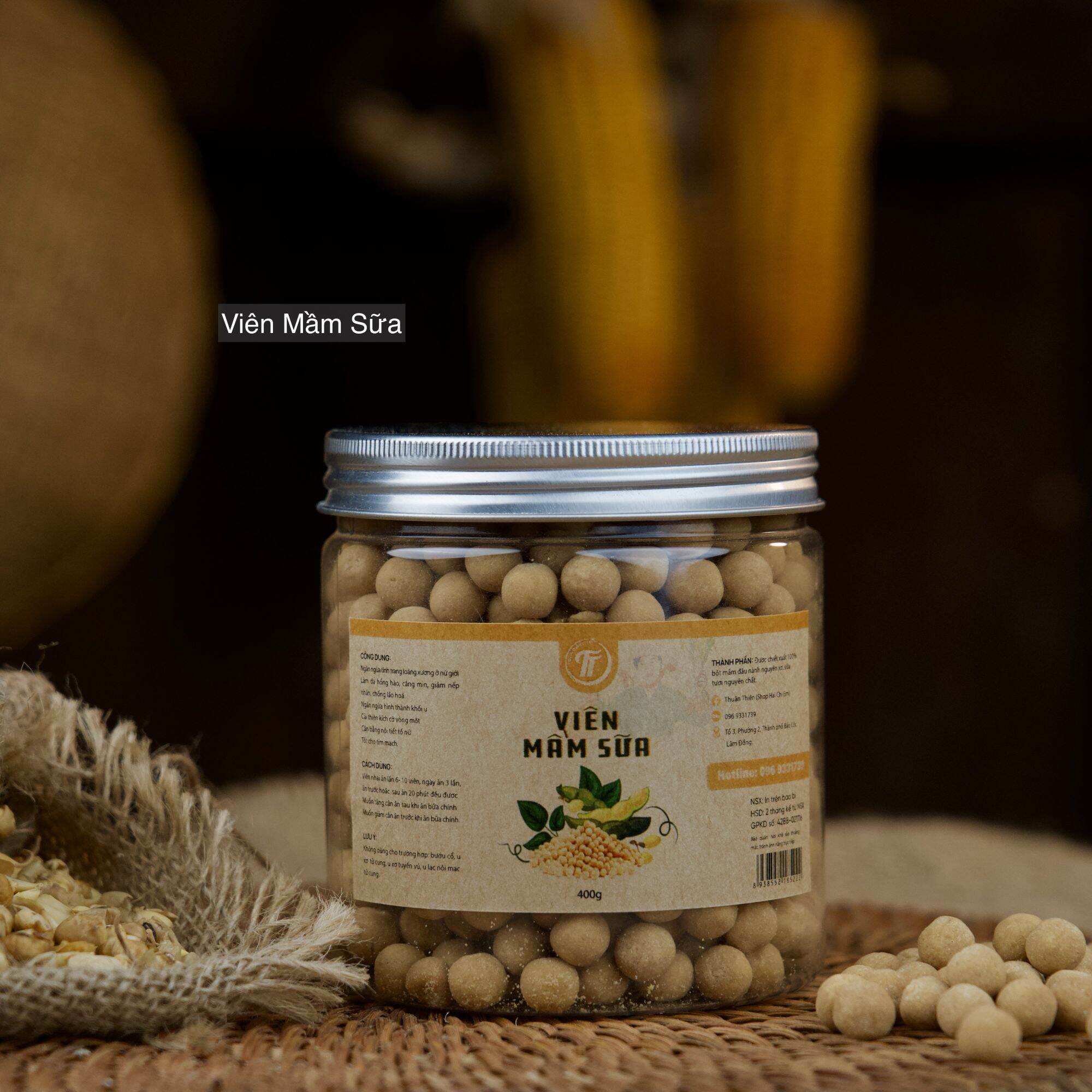 Viên Mầm Đậu Nành Thuận Thiên - Tăng Kích Thước V1, Cân Bằng Nội Tiết Tố, Chống Lão Hóa - Hộp 400g