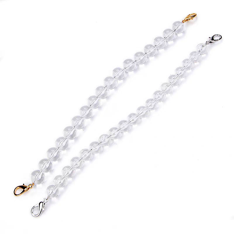 Dây quai handmade/phụ kiện túi xách handmade hạt pha lê trong suốt