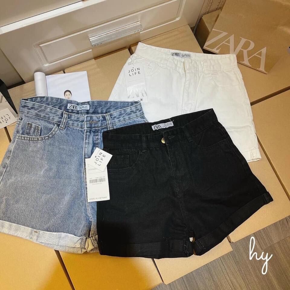 Quần short bò gập gấu