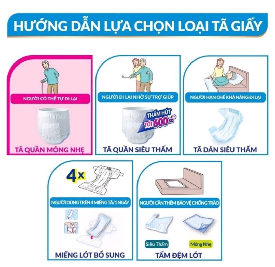 set 3 miếng Tả Dán Caryn siêu thấm size M siêu thấm cho mẹ sau sinh