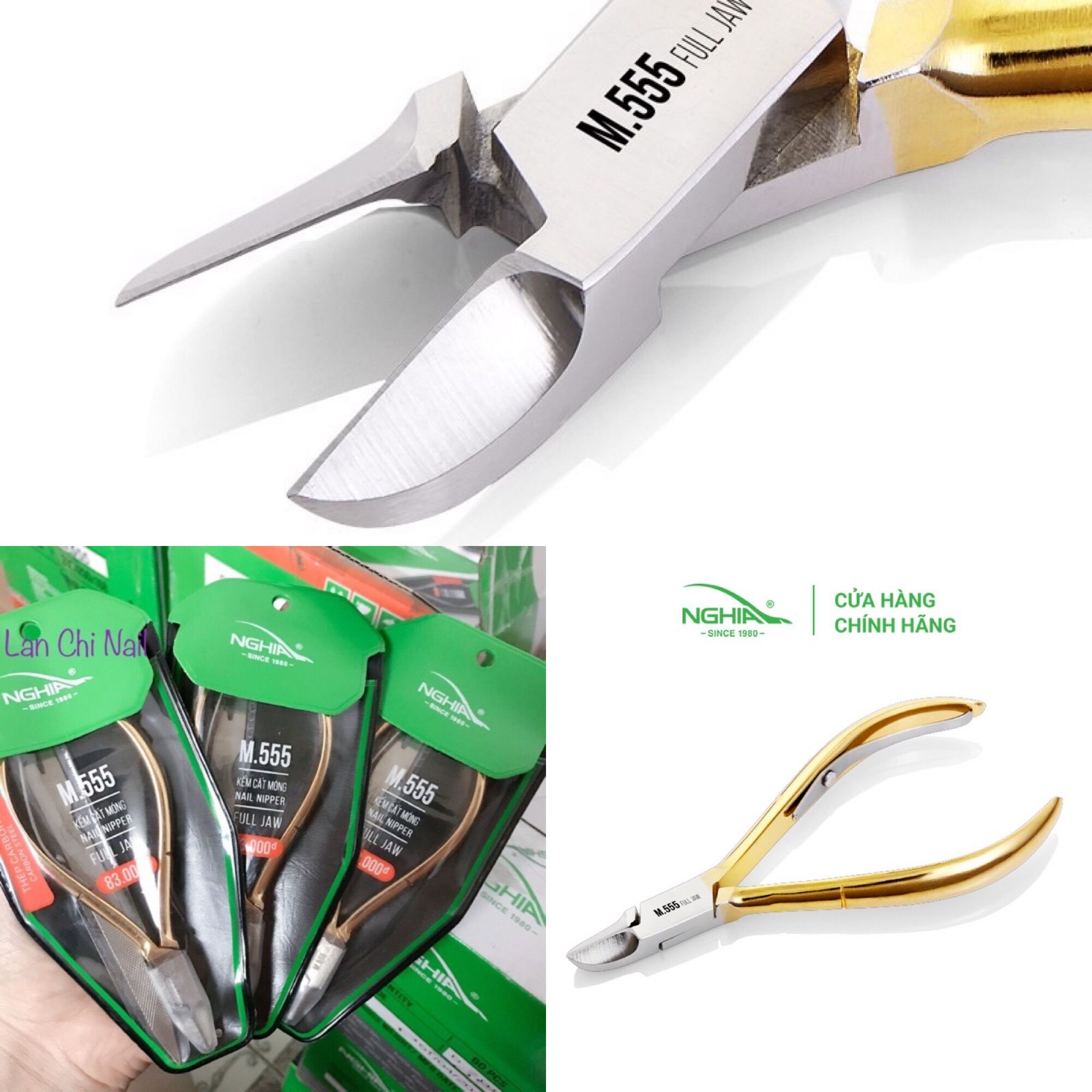 Kềm Nghĩa chính hãng kềm cắt móng M555, kìm cắt móng M555, kìm vàng M555 + tặng dũa inox