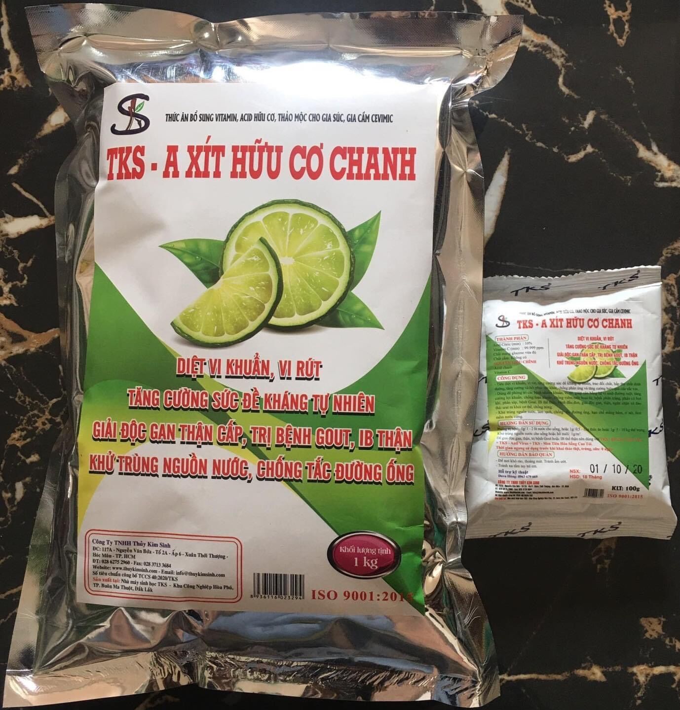 Tks- axit hữu cơ chanh gói 100gr