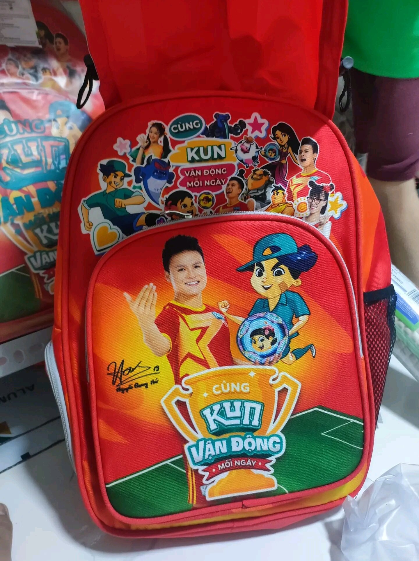 Balo Kun BaLo Hooddie Kun loại có mũ và ngăn để giày siêu phàm hàng khuyến mãi từ sữa Kun