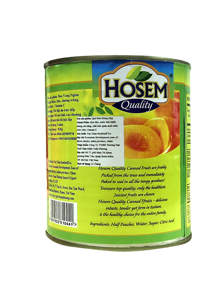 Đào ngâm Hosem 825g