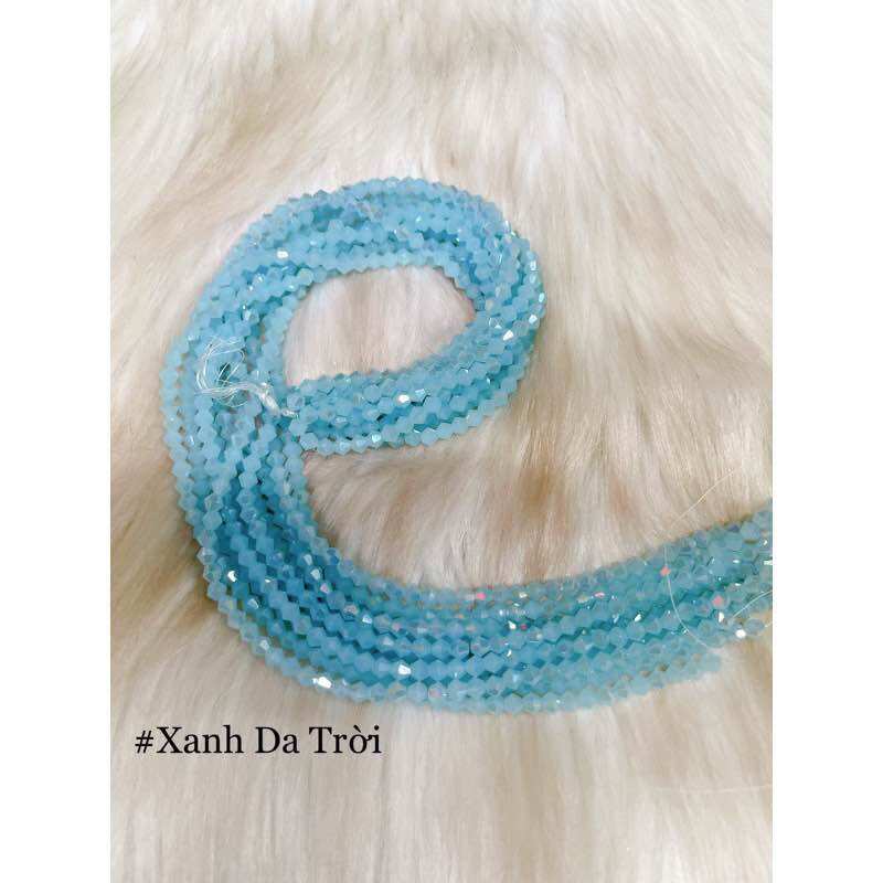 Chuỗi hạt đá pha lê 4mm làm trang sức thủy tinh / vòng đeo tay / dây