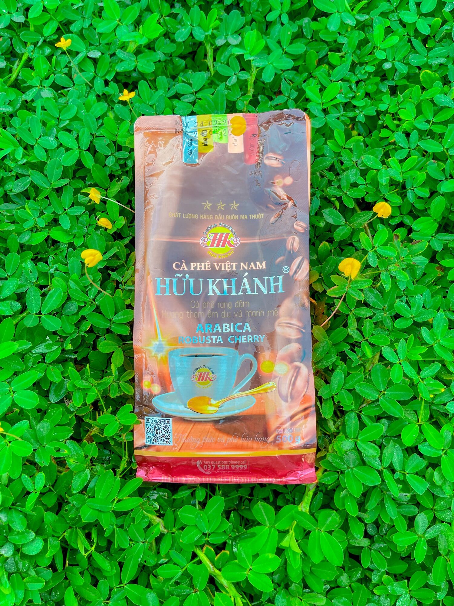 Cà phê HỮU KHÁNH - HK 3SAO (bịch 500gr)