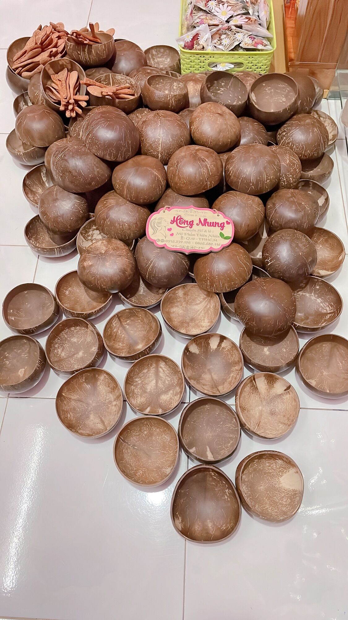Combo chén gáo dừa + muỗng dừa